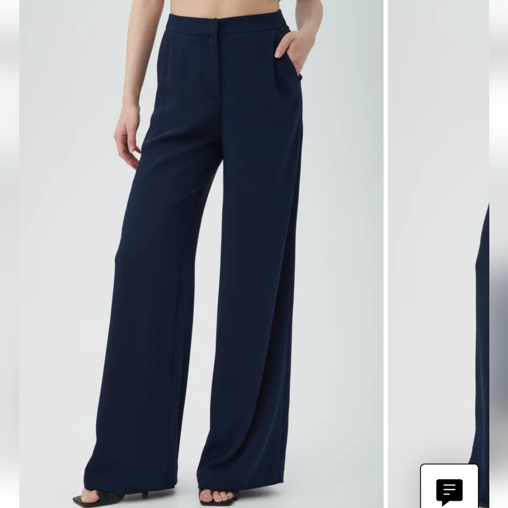 Trina Turk Wide Womens 6 Trouser Old Money Classic Chic Minimalist Capsule Pants
